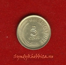 5 центов 1969 года Сингапур